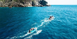 【遠航全程動力艇戒護】 宜蘭南方澳-烏岩角藍色啤酒海-SUP龍舟版
